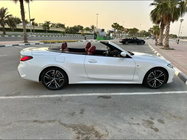 BMW 420 I Convertible 2023 WHITE RENTAL IN DUBAI - undefined